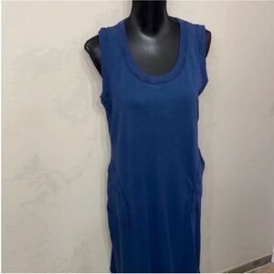 T by Talbots Women’s Midi Sleeveless Blue Dress Size L